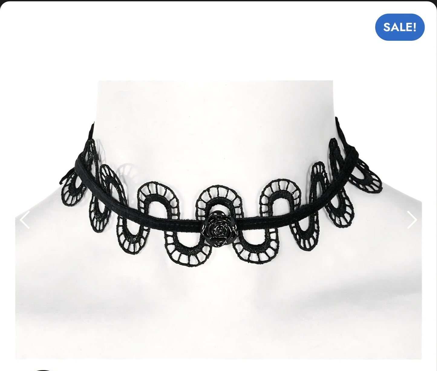 Black Gothic Rose Choker – Punk Lace Necklace - GEDICO STORE