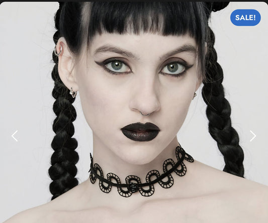 Black Gothic Rose Choker – Punk Lace Necklace - GEDICO STORE