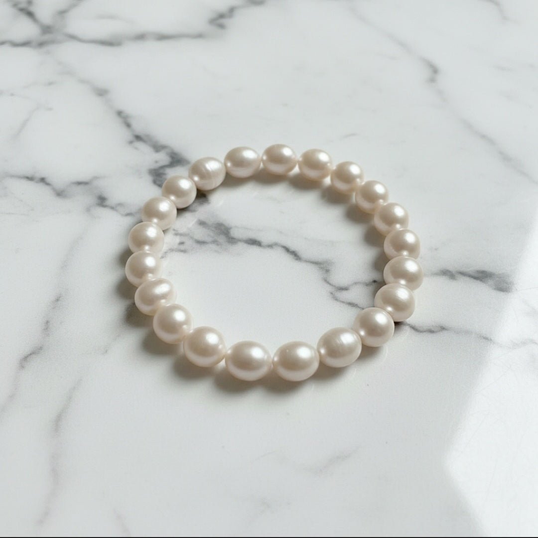 Bracciale perle acqua dolce donna | Elasticizzato, minimal ed elegante - GEDICO STORE