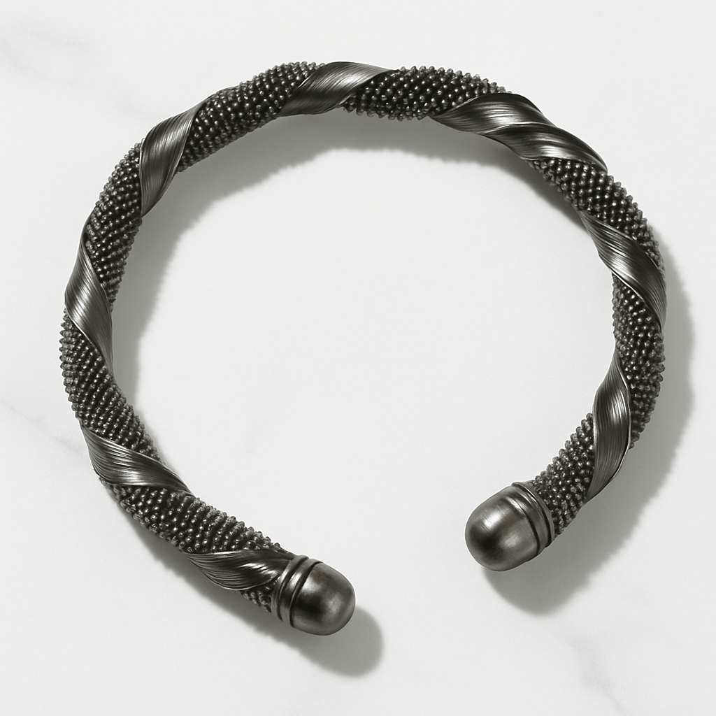 Bracciale polsino donna in acciaio | Rete ritorta, aperto e moderno - GEDICO STORE