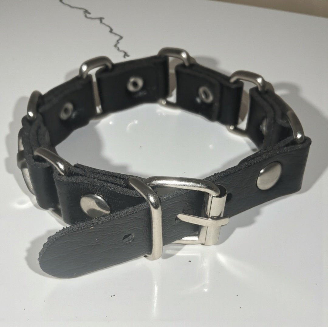 Bracciale Uomo in Simil Pelle con Dettagli Metallici – NUOVO – Regolabile - GEDICO STORE