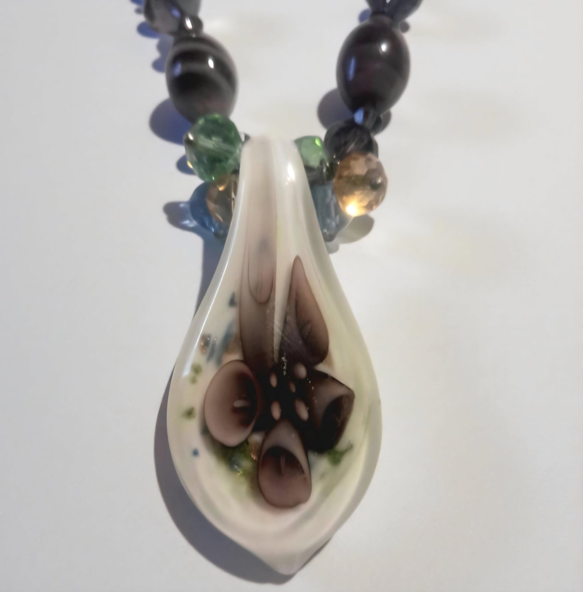 Collana artigianale donna | Vetro lampwork unico, gioiello handmade - GEDICO STORE