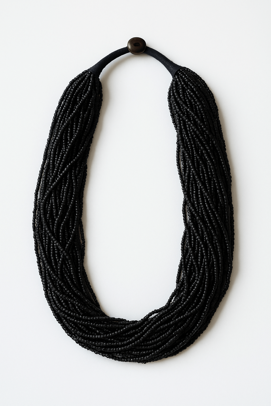 Collana multistrato donna | Perline nere vintage stile boho statement - GEDICO STORE