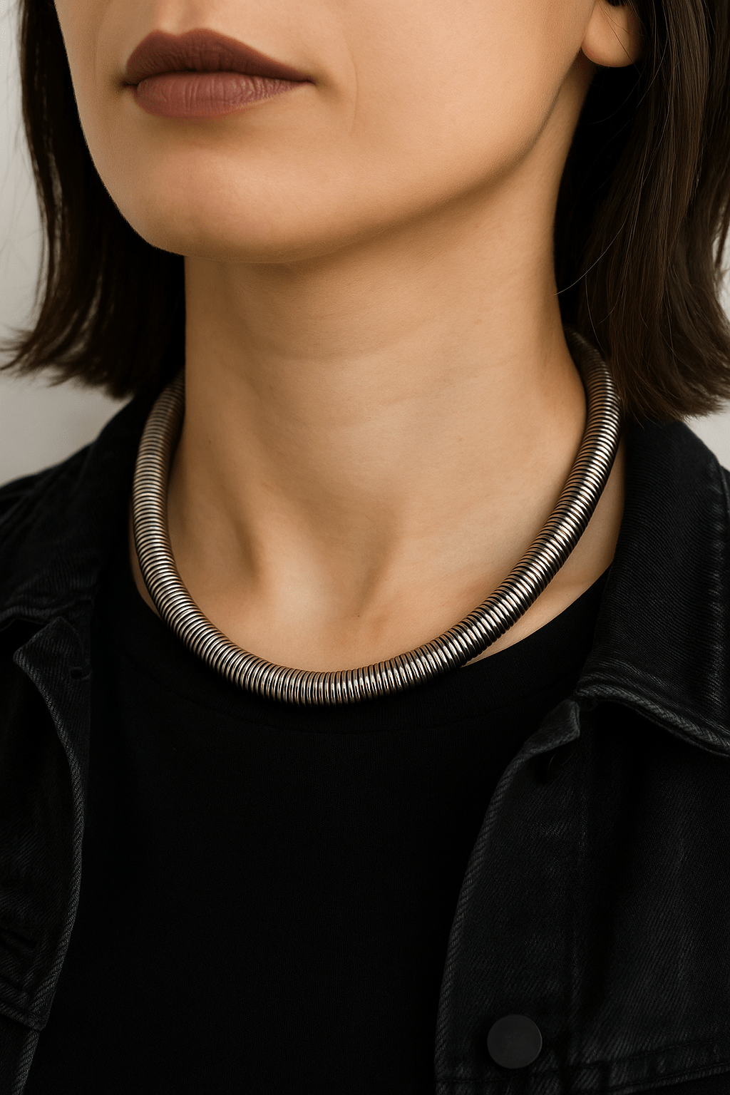 Collana Vintage Selezionata in Metallo – Stile Punk Rock Elegante – Usato Come Nuovo - GEDICO STORE