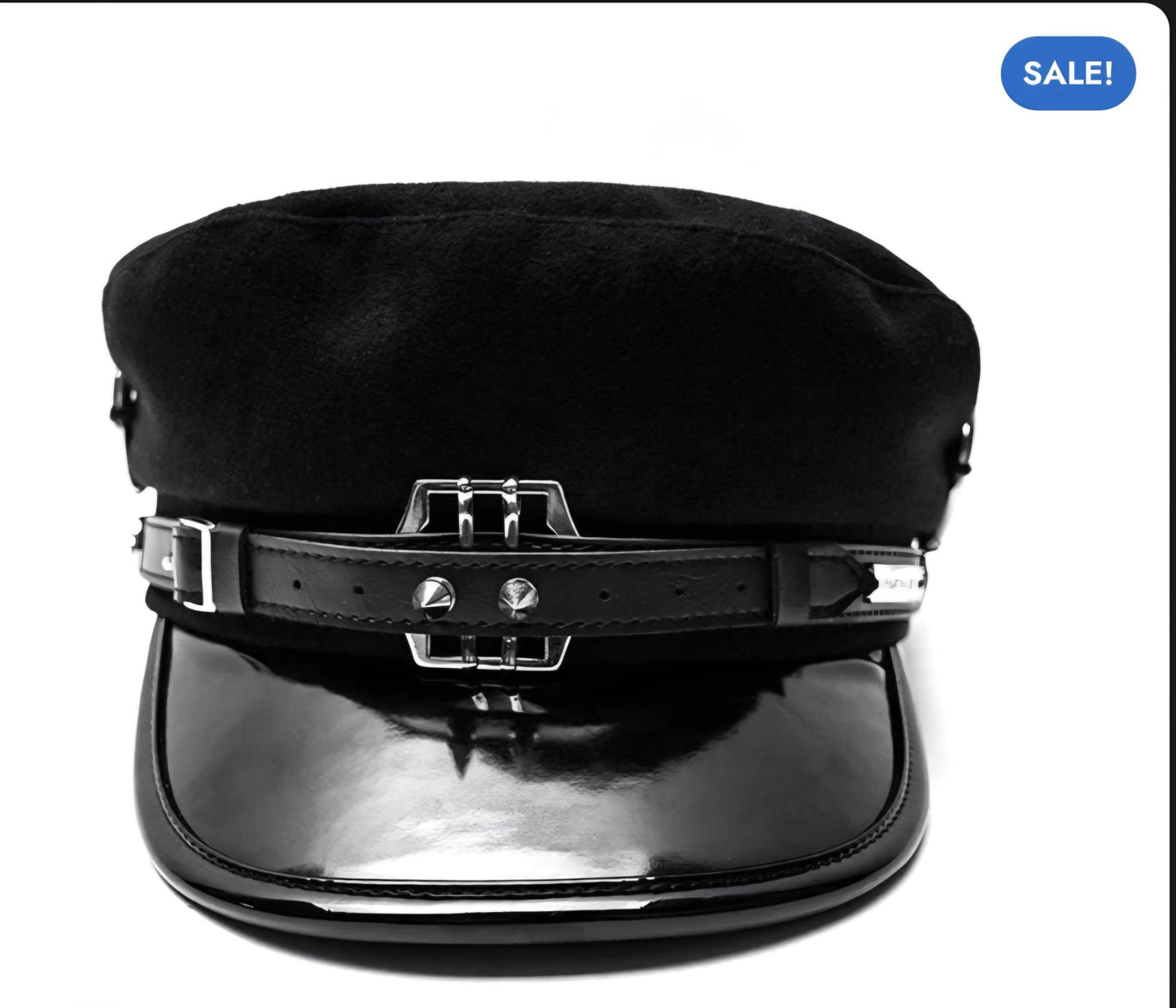 Gothic Buckle Rivet Hat – Punk Rave Military Cap - GEDICO STORE