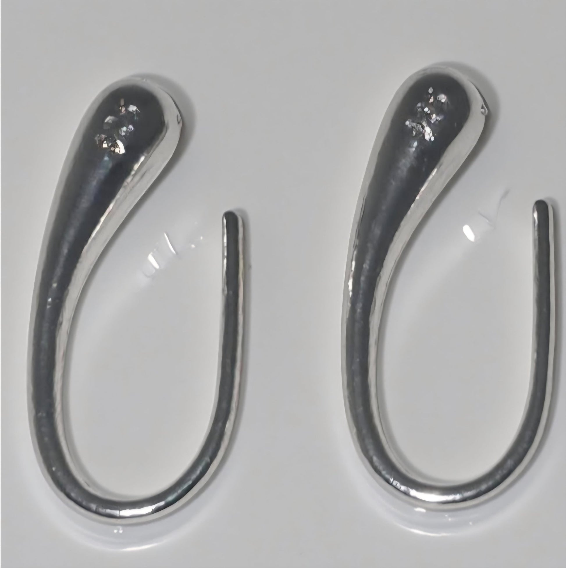Orecchini a Goccia Argento 925 | Stile Y2K Liquid Metal | Minimalisti Uncino Orecchini donna Argento 925 | Goccia Y2K Liquid Metal Minimal - GEDICO STORE