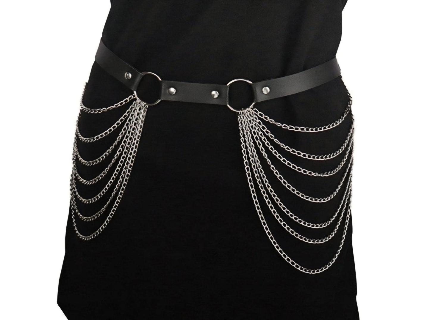 Punk Chain Waist Belt – Adjustable Gothic Body Harness / Cintura Punk con Catene Regolabile - GEDICO STORE