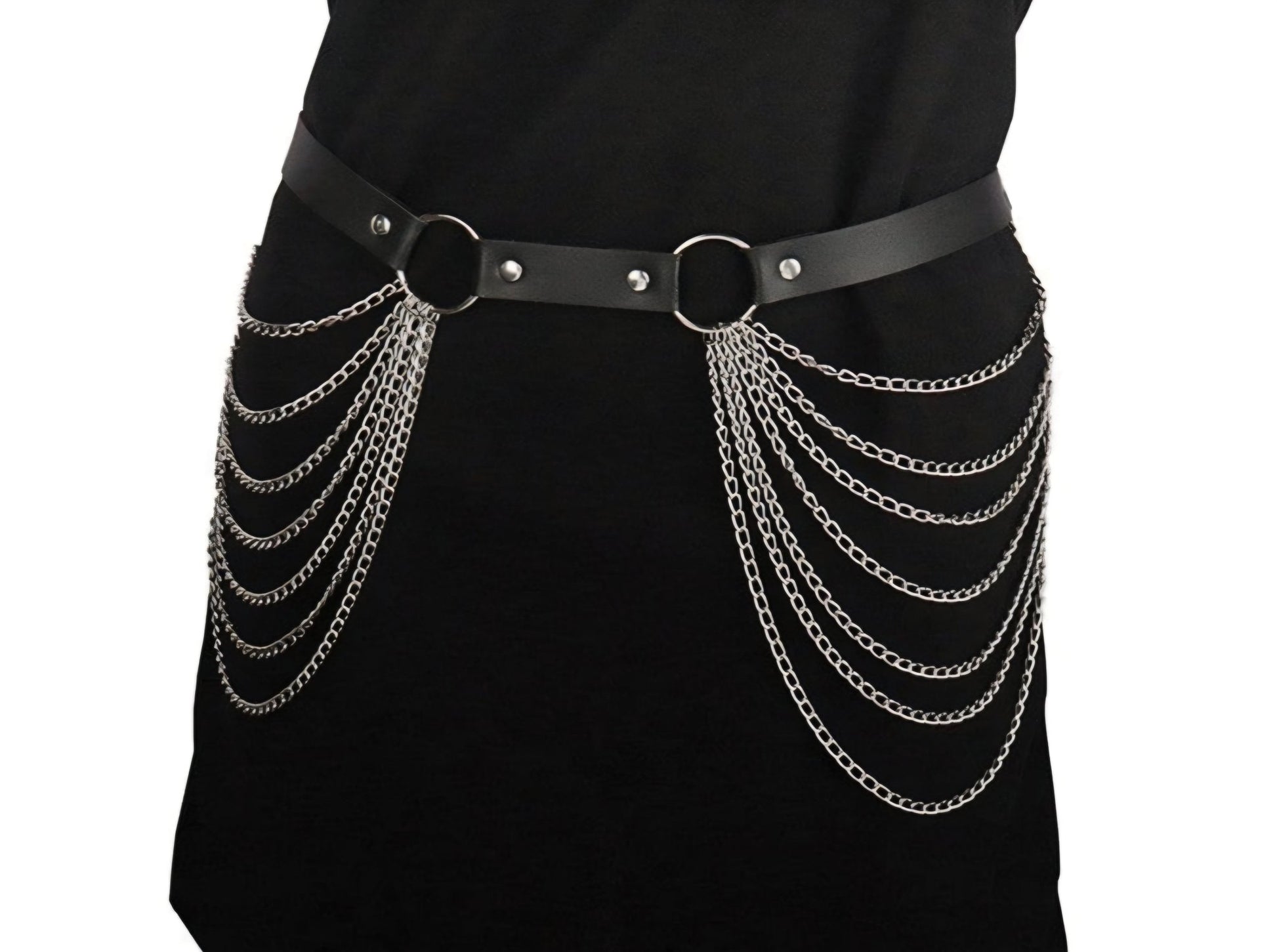 Punk Chain Waist Belt – Adjustable Gothic Body Harness / Cintura Punk con Catene Regolabile - GEDICO STORE