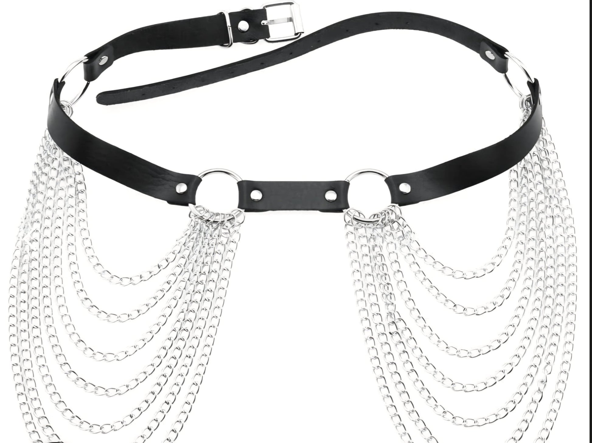 Punk Chain Waist Belt – Adjustable Gothic Body Harness / Cintura Punk con Catene Regolabile - GEDICO STORE