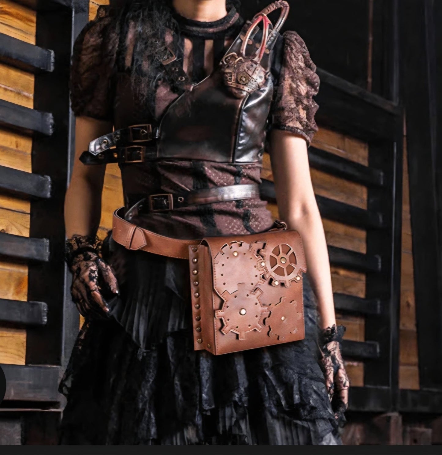 Unisex Steampunk Gear Waist Bag – Industrial Punk Utility Belt - GEDICO STORE